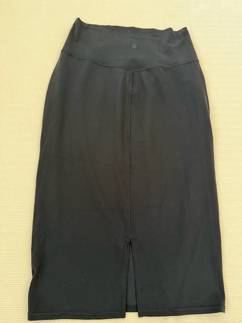 Lululemon Align High Rise Midi Skirt Black Size 10 with Rear Slit BeS2